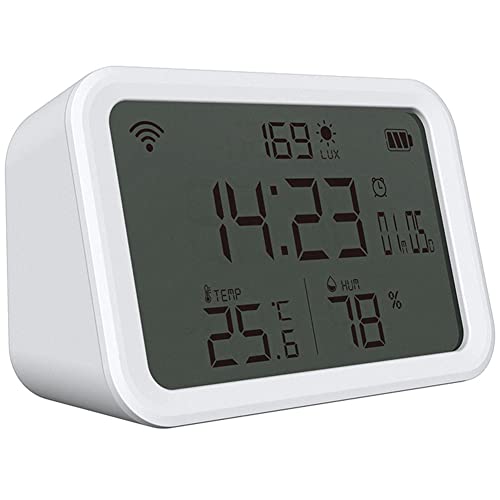 Hduacuge Hygrometer-Monitor für Thermometer, WiFi: Digitales Licht-Thermometer mit Feuchtigkeitssensor für Gewächshaus im Innenbereich Hduacuge Hygrometer-Monitor für Thermometer, WiFi: Digitales Licht-Thermometer mit Feuchtigkeitssensor für Gewächshaus im Innenbereich von Hduacuge