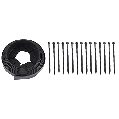Hduacuge Isolationsgürtel für Rasen und , Gartenboden, Zaun aus Kunststoff, Polyethylen, Garten, Grün, Isoliergürtel, 5 m, Schwarz Hduacuge Isolationsgürtel für Rasen und , Gartenboden, Zaun aus Kunststoff, Polyethylen, Garten, Grün, Isoliergürtel, 5 m, Schwarz von Hduacuge