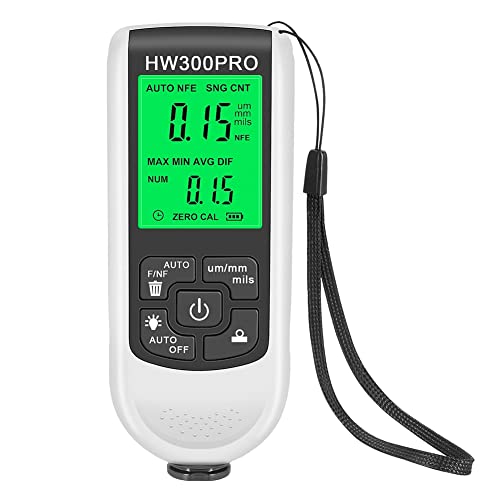 Hduacuge LCD-Dickstoffzähler – Digitale Aufhellung, Tester, Dicke, für Auto, Werkzeug zur Messung von Dicke, Weiß von Hduacuge