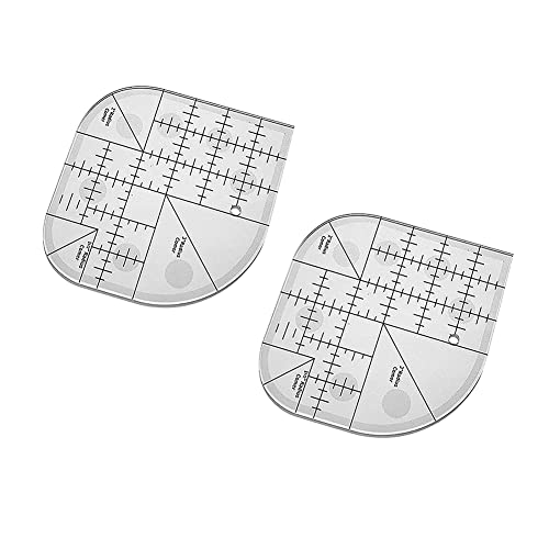 Hduacuge Lineal für Steppbetten, gebogen, kreativ, Lineal zum Schneiden von Ecken, gebogen, Acryl, Patchwork-Werkzeug, Nähmuster, 2 Stück von Hduacuge