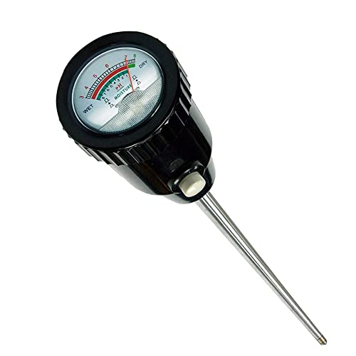 Hduacuge PH-Bodenfeuchtemessgerät, 1 Stück, erkennt Bodenkonfiguration, Elektrodenzähler, Bodenfeuchtemessgerät, Metallsonde, 300 mm, Akku von Hduacuge