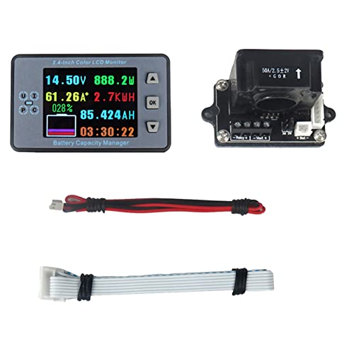Hduacuge VAH9810F Voltmeter 2,4 Zoll + Voltmeter + Spannungskollektor, Coulometer, Kapazität Detektor, Zubehör für Elektro/VR von Hduacuge