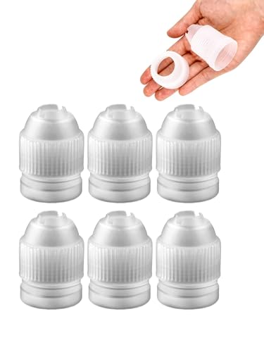 Große Spritztüllenkupplung, Kupplung für Spritzbeutel, Zuckergusskupplung für 1M 2D 2F 4B 6B 1A 2A 234 Spitze, 6 Stück von Hdujuan