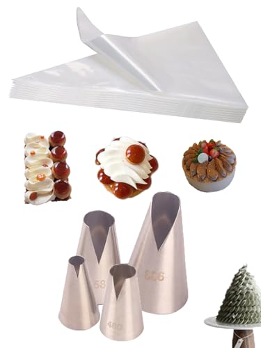 St. Honore Spritztüllen mit Beuteln – Erstellen Sie atemberaubende V-Wellen-Designs und dekorieren Sie mit Leichtigkeit von Hdujuan
