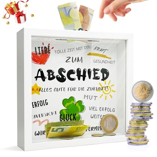 Abschiedsgeschenk Kollegen Abschied Kollegin Jobwechsel - Geschenke für Kollegen Sparbüchsen Office Lustige Dankeschön Geschenke Chefin Chef Glückskekse Geldgeschenke Verpackung Büro Deko von HeDaKang