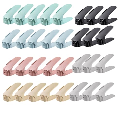 HeFZiYMOZaDP 30 Stück schuhhalter, Verstellbarer Schuhregal Schuhhalter Schuhstapler rutschfest 3 Höhenverstellbar Schuhorganizer Schuhaufbewahrung Mehrere HeFZiYMOZaDP 30 Stück schuhhalter, Verstellbarer Schuhregal Schuhhalter Schuhstapler rutschfest 3 Höhenverstellbar Schuhorganizer Schuhaufbewahrung Mehrere von HeFZiYMOZaDP