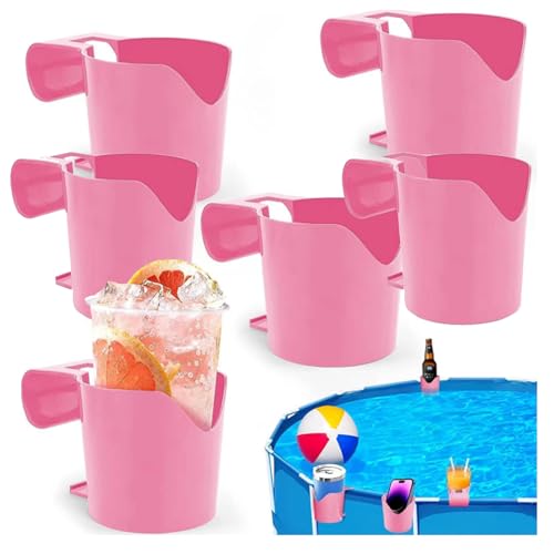 HeFZiYMOZaDP 6 Stück Pool Getränkehalter,Poolrand Getränkehalter Pool Becherhalter Multifunktionaler Poolside Cup Holder Poolside Dosenhalter Für Abstellen Von Getränken Und Gegenständen von HeFZiYMOZaDP