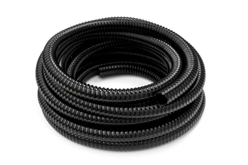 HeRo24 PVC Spiralschlauch 32 mm / 5 m lang für Teiche & Bachläufe schwarz von HeRo24
