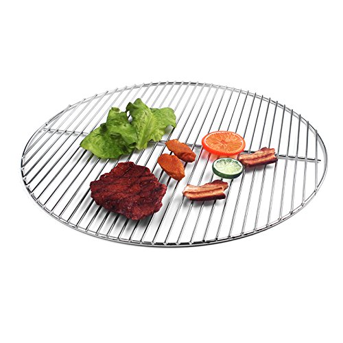 HeRo24 44,5cm Grillgitter rund Edelstahl Grillrost Grill Kugelgrill auch Weber 47 von HeRo24