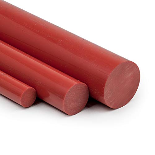 PVC Rundstab rot Ø 20 mm - Kunststoffstab 1900 mm lang - PVC-U Rundmaterial auf Zuschnitt von HeSeTec