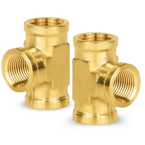 2 Stück HeSun Messing Rohrverschraubung, 3/8 Zoll x 3/8 Zoll x 3/8 Zoll NPT Innengewinde T-Stück 2 Stück HeSun Messing Rohrverschraubung, 3/8 Zoll x 3/8 Zoll x 3/8 Zoll NPT Innengewinde T-Stück von HeSun