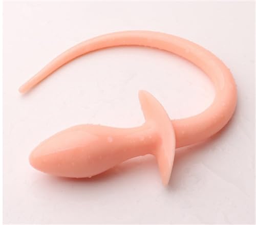 HeYie Analplug Schwanz Butt Plug Silikon Hundeschwanz Sklaven Cosplay Rollenspiel G-Punkt Massage Prostata Masturbation SM Homosexuell Analplug Sexspielzeug für Männer und Frauen (Color : Flesh) von HeYie