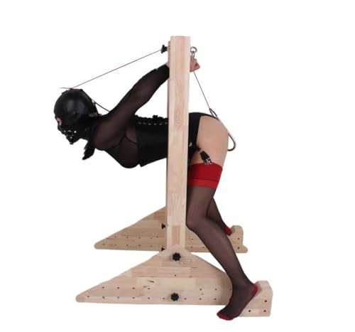 HeYie BDSM Training Pranger Mit Fesseln SM Bondagegerät Mit Handschellen Fußfesseln Bestrafung Foltergerät Sex Halsband Großes Fesselgestell Sklaven Sexspielzeug Training Pranger Für Paare von HeYie