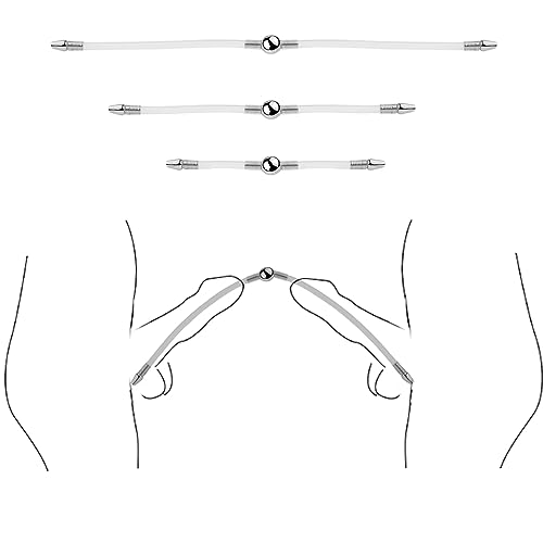 HeYie Doppelendiger Urethral Plug Hohler Silikon Penisdilatator Stimulation Harnröhre Penis Erotischer Doppelter Katheter Dilatator Harnröhren Penis Plug BDSM Masturbation Sexspielzeug Penisdilatator von HeYie