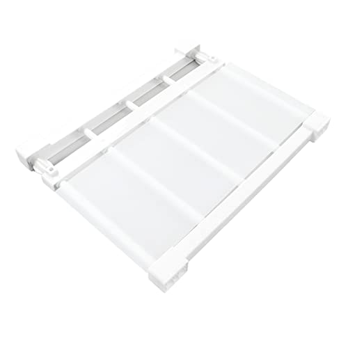 Erweiterbares Schrank Spannungsschelf Teleskopstange DIY Organizer Nagelfreie Installation Einstellbarer Speicherregal Teiler für Kleiderschrankschrank Badezimmer Küche mit Teleskopstange (50-80 cm) von Headerbs