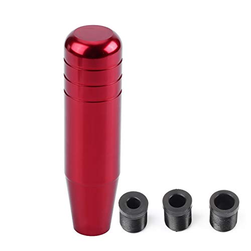 Headerbs 13cm Schaltknauf Universal, Aluminiumlegierung Auto Schaltknauf Griff Schalthebel (Rot) von Headerbs