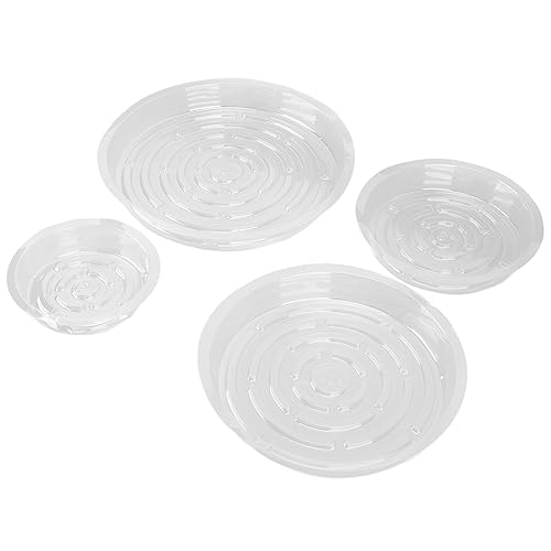 Headerbs 20pcs Plant Saucer Tray 6in 8in 10in 12in Duty Plastic Clear Flower Plant Pot Drip Tray for Indoor Outdoor Plant Saucer Tray Plant von Headerbs