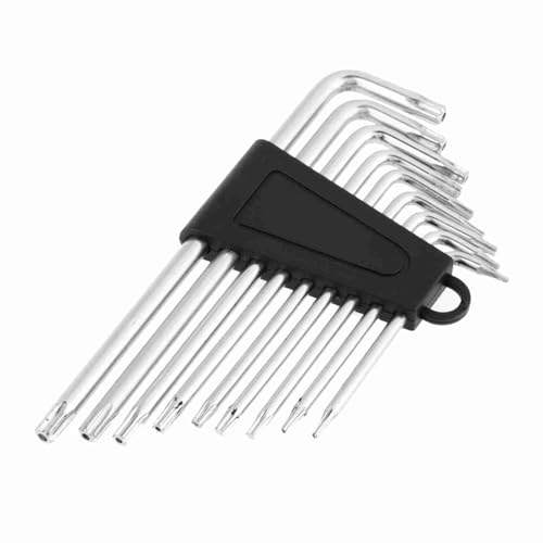 Headerbs 9pcs Kleinstern Hex L Formschlüsselklapper Drücken Pivot Stern Allen Key Wärme Behandelt Verchrom Vanadium Stahl Sternschlüssel Hex Hex Key Set von Headerbs