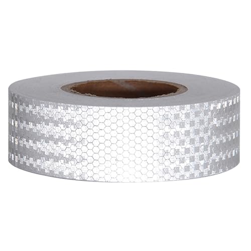 Headerbs Auto Reflektierende Klebeband Reflektierende Sicherheitswarnstreifen Aufkleber Sicherheitswarnband für Automobilmotorrad (Silver) von Headerbs
