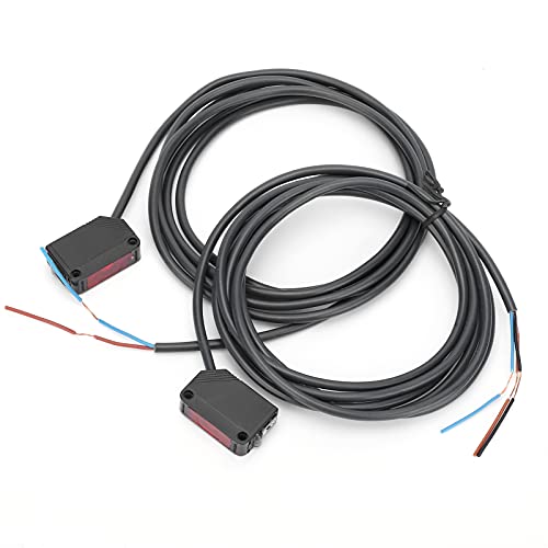 Headerbs Berm Infrarot Photoelektrischer Schalter PNP -Ausgang 15m Erkennungsbereich Quadratsensor durch Strahl mit Kabel Zur Automatisierung Roboter Hindernismeldung von Headerbs