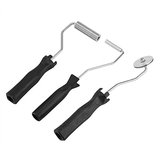 Headerbs Glasfaser-Roller-Werkzeug-Set, Premium-Aluminiumlegierung, Glasfaser-Blasen-Laminierrolle, ABS-Griff, Blasenpaddel-Werkzeug für GFK-FRP-Harzarbeiten (3 Stück) von Headerbs