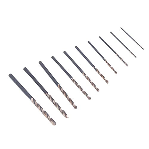 Headerbs HSS Bohrungen Real Hochgeschwindigkeits-Stahlbohrer Bit 10 Stück für Holz Plastik Stanzen 0,8-3,0 Mm Mini-Bits Handwerkzeug Schnitzloch Walnussbienenwachs von Headerbs