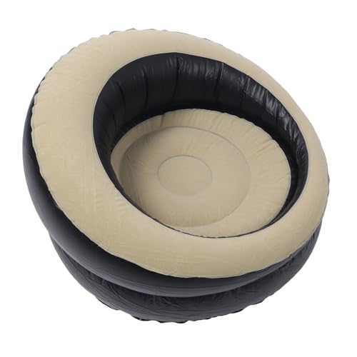 Headerbs Kompakte Aufblasbare Luftsofa mit Ergonomischer Rundlehne, Langlebiger PVC -Konstruktion und Schnelles Inflationsventil für Wohnzimmer und Outdoor -Aktivitäten (Brown) von Headerbs