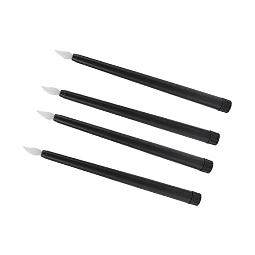 Headerbs LED-Kerzenlicht, Schöne Flammenlose Umweltfreundliche 4-teilige Warme Beleuchtung Wiederverwendbare LED-Kerzen für Festivaldekoration (Schwarz) von Headerbs