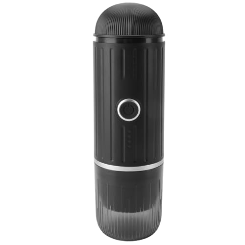 Headerbs Mini Electric Coffee Machine BEALSCHABLE AUTOMATISCHE EXPRAKTION, Tragbare Cafetera für die Heimat des Autos, 304 Edelstahl (BLACK) von Headerbs