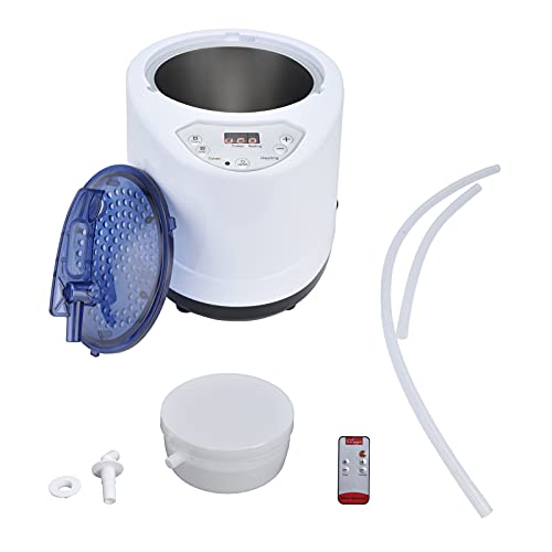 Headerbs Sauna-Dampfgarer-Topfmaschine, 1000 W, 304 Edelstahl, Tragbare Sauna-Dampferzeuger-Begasungsmaschine für die Persönliche Gesundheitspflege Im Home Spa (EU-Stecker AC220-240V) von Headerbs