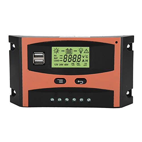 Headerbs Solarpanel-Regler, 12V/24V MPPT Solarpanel-Regler LCD-Bildschirm Auto-Batterie-Controller(30A) von Headerbs