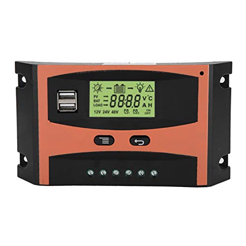 Solarpanel-Regler, 12V/24V MPPT Solarpanel-Regler LCD-Bildschirm Auto-Batterie-Controller(30A) von Headerbs