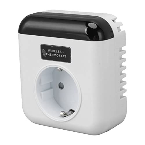 WiFi-Thermostat-Steckdose, Intelligente WiFi-Thermostat-Steckdose, Programmierbarer Kabelloser Elektrischer Plug-in-Temperaturregler mit APP-Fernbedienung, EU-Stecker 220 V von Headerbs