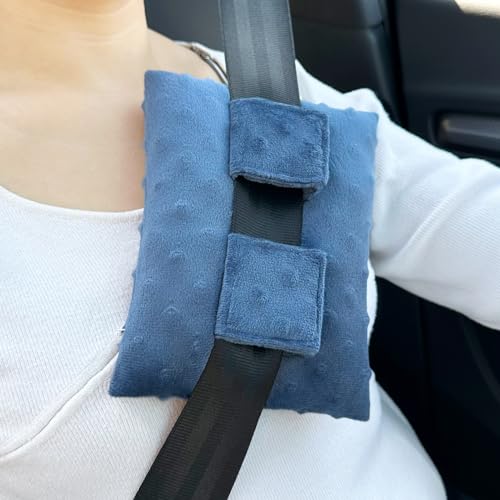 Little Post Chirurgie Sicherheitsgurt Herz Chirurgie Kissen für nach offenen Herzchirurgie Erholung Geschenke Bypass Herzschrittmacher Must Haves Protektor Sicherheitsgurtkissen Minky Dot Denim Blue von Heal n Hope