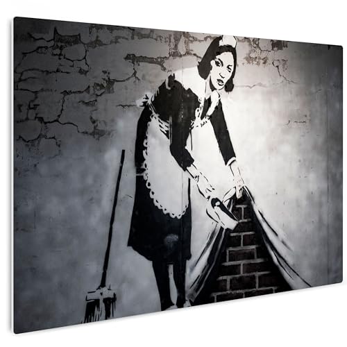 HEALANCY Bilder Banksy - KOMPLETT AUFHÄNGFERTIG - Wandbilder Wohnzimmer - Deko Modern - Schlafzimmer - Kunstdruck Wanddeko Küche - Street Art Graffiti von Healancy Biomedical