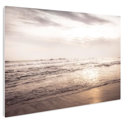 HEALANCY Bilder Strand Meer - KOMPLETT AUFHÄNGFERTIG - Wandbilder Wohnzimmer - Deko Modern - Schlafzimmer - Kunstdruck Wanddeko Küche - Natur Landschaft von Healancy Biomedical