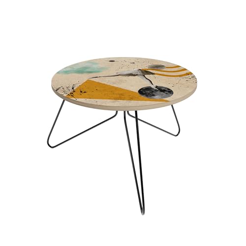 HEALANCY - Couchtisch Rund - Moderner Beistelltisch für Wohnzimmer mit Metallgestell - Sofatisch Couchtisch stilvoll, stabil & pflegeleicht - Beistelltisch HEALANCY - Couchtisch Rund - Moderner Beistelltisch für Wohnzimmer mit Metallgestell - Sofatisch Couchtisch stilvoll, stabil & pflegeleicht - Beistelltisch von Healancy Biomedical