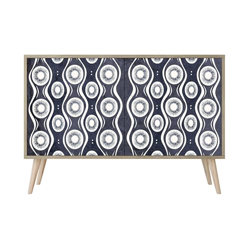 HEALANCY Komodenschrank - Kommode mit 2 Türen- Flurkommode- Schrank - Highboard - Kleiderschrank Möbel - Wohnzimmer Schlafzimmer Esszimmer Flur - Sideboard- Riva-Eiche von Healancy Biomedical
