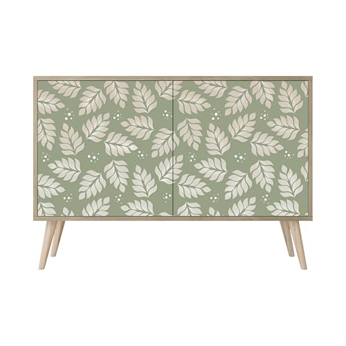 HEALANCY Komodenschrank - Kommode mit 2 Türen- Flurkommode- Schrank - Highboard - Kleiderschrank Möbel - Wohnzimmer Schlafzimmer Esszimmer Flur - Sideboard- Riva-Eiche von Healancy Biomedical