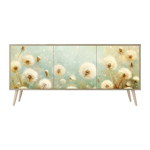 HEALANCY Komodenschrank - Kommode mit 3 Türen- Flurkommode- Schrank - Highboard - Kleiderschrank Möbel - Wohnzimmer Schlafzimmer Esszimmer Flur - Sideboard- Riva-Eiche von Healancy Biomedical