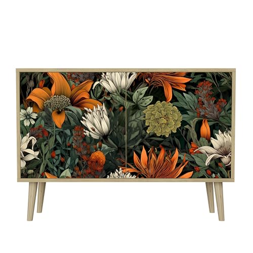 HEALANCY Komodenschrank - Kommode mit 2 Türen- Flurkommode- Schrank - Highboard - Kleiderschrank Möbel - Wohnzimmer Schlafzimmer Esszimmer Flur - Sideboard- Riva-Eiche von Healancy Biomedical