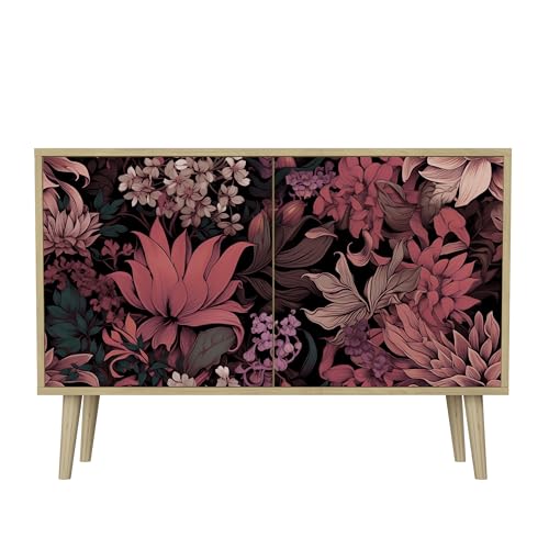 HEALANCY Komodenschrank - Kommode mit 2 Türen- Flurkommode- Schrank - Highboard - Kleiderschrank Möbel - Wohnzimmer Schlafzimmer Esszimmer Flur - Sideboard- Riva-Eiche von Healancy Biomedical