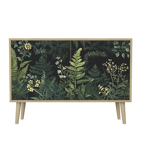 HEALANCY Komodenschrank - Kommode mit 2 Türen- Flurkommode- Schrank - Highboard - Kleiderschrank Möbel - Wohnzimmer Schlafzimmer Esszimmer Flur - Sideboard- Riva-Eiche von Healancy Biomedical