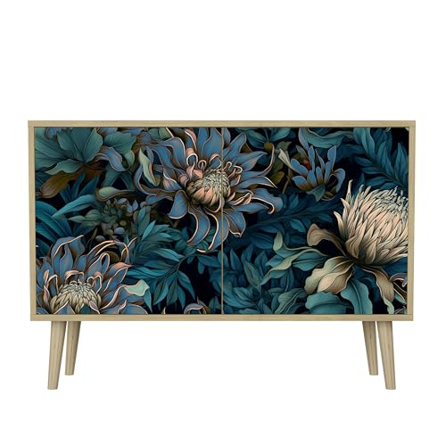 HEALANCY Komodenschrank - Kommode mit 2 Türen- Flurkommode- Schrank - Highboard - Kleiderschrank Möbel - Wohnzimmer Schlafzimmer Esszimmer Flur - Sideboard- Riva-Eiche von Healancy Biomedical