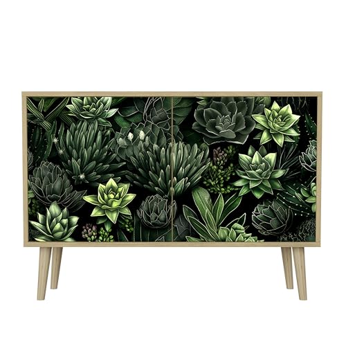 HEALANCY Komodenschrank - Kommode mit 2 Türen- Flurkommode- Schrank - Highboard - Kleiderschrank Möbel - Wohnzimmer Schlafzimmer Esszimmer Flur - Sideboard- Riva-Eiche von Healancy Biomedical
