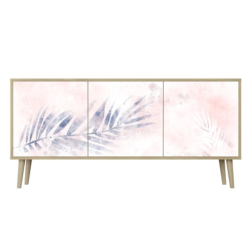HEALANCY Komodenschrank - Kommode mit 3 Türen- Flurkommode- Schrank - Highboard - Kleiderschrank Möbel - Wohnzimmer Schlafzimmer Esszimmer Flur - Sideboard- Riva-Eiche von Healancy Biomedical