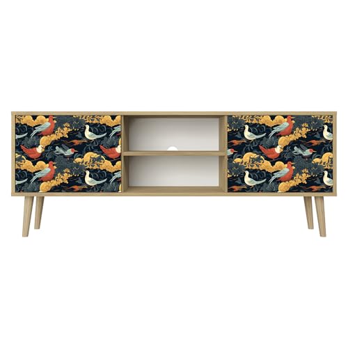 Healancy Biomedical TV Schrank mit Türen - Kommode - Fernsehschrank - Lowboard - Fernsehtisch - Wohnzimmer Möbel - Board mit Stauraum - Tisch - Sideboard - Fernsehrregal Riva-Eiche Healancy Biomedical TV Schrank mit Türen - Kommode - Fernsehschrank - Lowboard - Fernsehtisch - Wohnzimmer Möbel - Board mit Stauraum - Tisch - Sideboard - Fernsehrregal Riva-Eiche von Healancy Biomedical