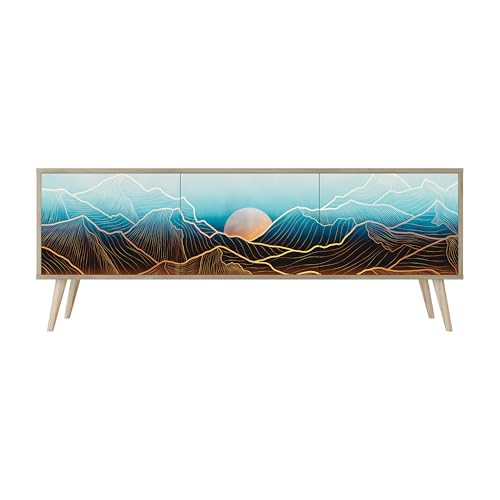 Healancy Biomedical TV Schrank mit Türen - Kommode - Fernsehschrank - Lowboard - Fernsehtisch - Wohnzimmer Möbel - Board mit Stauraum - Tisch - Sideboard - Fernsehrregal Riva-Eiche Healancy Biomedical TV Schrank mit Türen - Kommode - Fernsehschrank - Lowboard - Fernsehtisch - Wohnzimmer Möbel - Board mit Stauraum - Tisch - Sideboard - Fernsehrregal Riva-Eiche von Healancy Biomedical