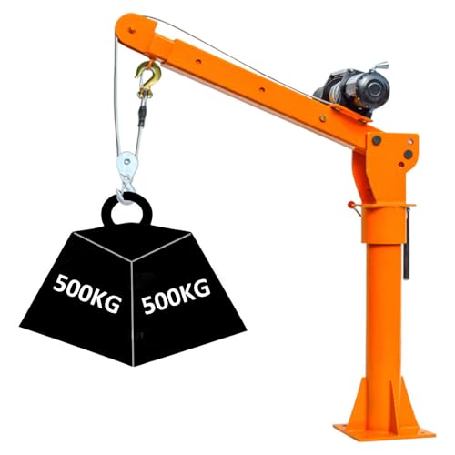Healand 1100 lbs elektrischer Pickup-Kran, 360° drehbare Basis, Hubhöhe und Neigungswinkel einstellbar, mit elektrischer Winde 3000 lbs, 12 V oder 24 V,12v von Healand