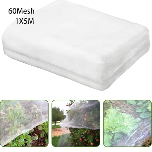 Healand Gartenpflanzen Insektenschutznetz Gemüse Blumen Obst Gewebe Gewächshaus Schädlingsbekämpfung Schutznetz Pflanzen Anti-Vogel-Netz,1X5M von Healand